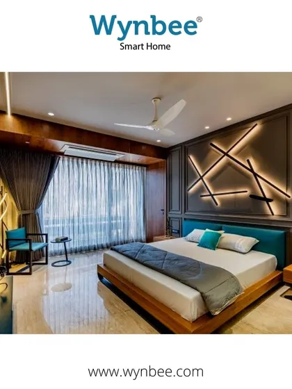 Make your bedroom smarter with a custom-designed, backlit accent wall. This feature not only serves as a stunning design element but also provides soft, indirect mood lighting that you can control completely.