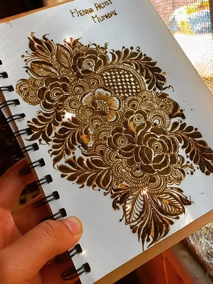 A beautiful floral bunch I sketched in my notebook. This is where many of my custom designs begin.
