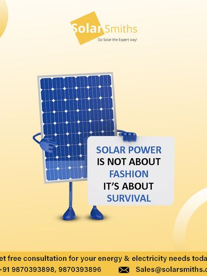 Solar power is not about fashion, it's about survival. I provide the essential technology for a sustainable future.