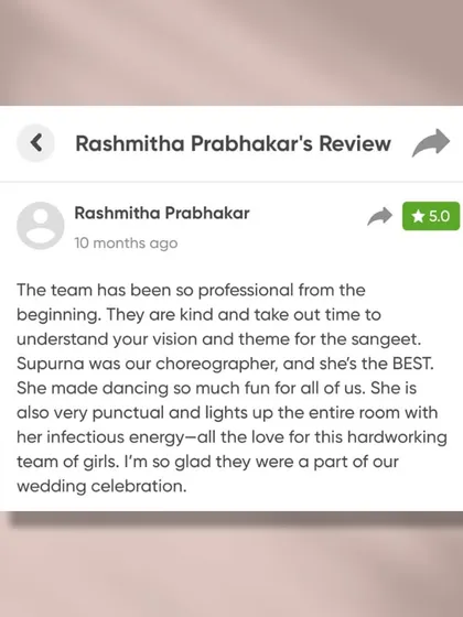 We are so grateful for the wonderful feedback from our clients. It's our mission to make the entire process professional, fun, and full of infectious energy from the very first step.