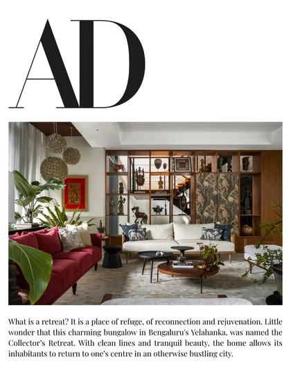 It was a thrill to see our project, The Collector's Retreat, featured in Architectural Digest. This recognition affirms our commitment to creating homes that are not just beautiful, but are deeply personal stories brought to life through design.