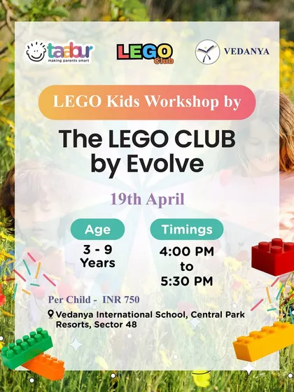A spring-themed LEGO workshop by The LEGO CLUB. These sessions are perfect for imaginative play and developing fine motor skills in kids aged 3-9.