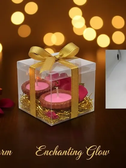 Light up your celebrations with my special wax diya candles, shown here in a festive gift box. They are a wonderful, hassle free alternative to traditional oil diyas, perfect for adding a fragrant glow to your Diwali festivities.