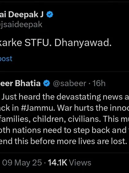 A blunt response in Hinglish: "Kripya karke STFU. Dhanyawad." Sometimes, the most effective response to disingenuous calls for peace is to shut down the conversation.