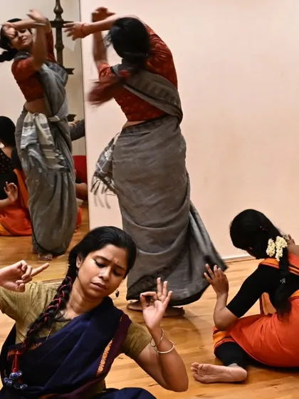 Rehearsals for 'Songs of the Millstone' were a process of deep exploration. Here, dancers work on a sequence that blurs the lines between classical and folk movements, a key aspect of this production.