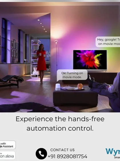 Movie nights are better with smart automation. I can program a "movie mode" that dims the lights, adjusts the color, and gets the room ready for an immersive experience, all with a simple voice command to Google Assistant or Alexa.