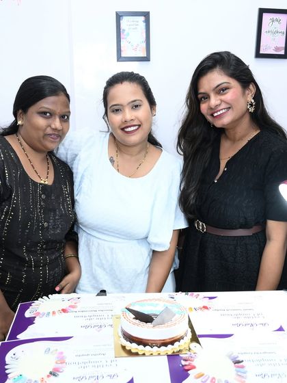 Celebrating the completion of the course with my students from the second batch. We even had a small cake cutting to mark their achievement.