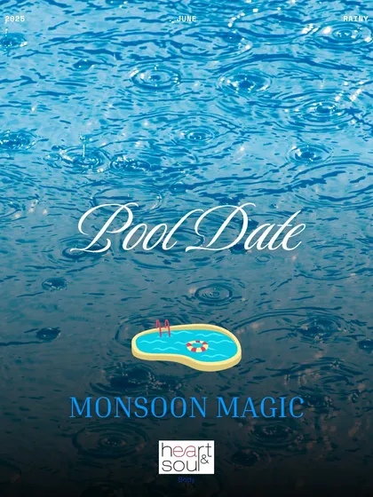 Who says you can't swim in the rain? A pool date during a downpour can be a playful, fun, and surprisingly romantic experience.