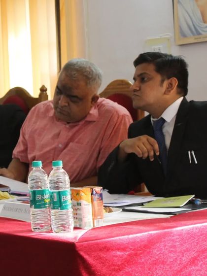 As a judge at the International Moot Court Competition organized by the National Human Rights Commission at NLU, Jodhpur.