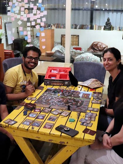 This table is deep in a game of Champions of Midgard. We love seeing our customers so engaged and having fun.