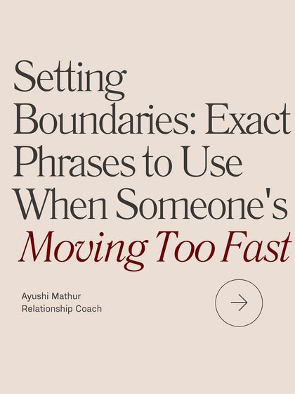 **Here are the exact phrases to use when setting boundaries with someone who's moving too fast.** Instead of saying "You're texting too much," try "I've noticed we have different texting styles. What are your expectations around messaging?" This approach opens a conversation rather than creating a conflict.