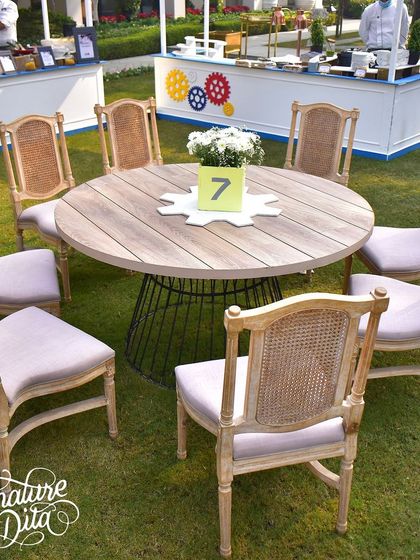 Even the adult seating was designed with the theme in mind. This table features a gear-shaped centrepiece, blending seamlessly with the industrial feel of the Transformers party.