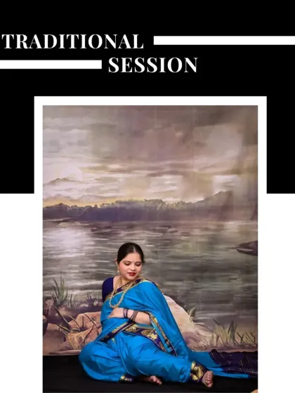 This graphic highlights our traditional session offering with a graceful seated portrait. The composition and titling emphasize the classic and artistic nature of these photoshoots.