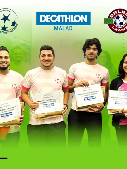 Our coaches being felicitated by Decathlon Malad for their contribution to sports. We are proud of this recognition and our partnership.
