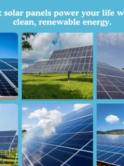 This collage shows the many faces of solar energy, from large solar farms to a technician performing maintenance. I provide solutions for all your solar needs.