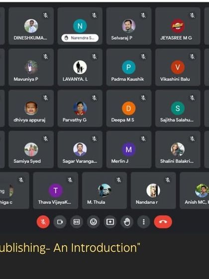 A look at the virtual 'room' during our anniversary free webinar. It was wonderful to see so many scholars and faculty from across the globe joining in.