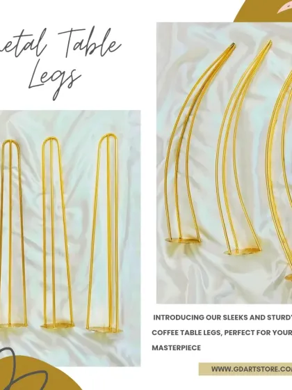 Elevate your resin art projects with our sleek and sturdy metal table legs. These hairpin-style legs are perfect for creating stylish and durable resin coffee tables or side tables.