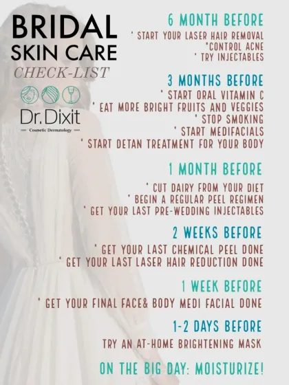 Getting ready for your big day? This bridal skincare checklist is your six month guide to flawless wedding skin. I have outlined key treatments and habits, from starting laser hair removal and medifacials to dietary tips, ensuring you look and feel your absolute best.