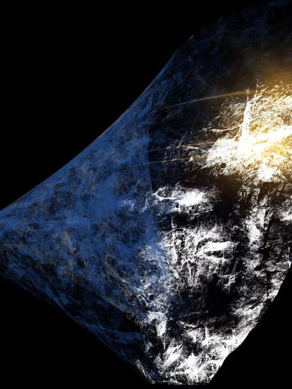 "Abstract 4," a digital piece that plays with light and shadow on a rock-like texture. It's a study in contrast and form.