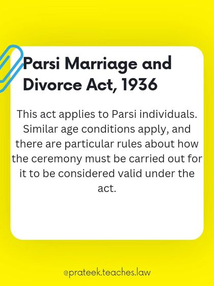 This act governs marriage and divorce for Parsi individuals in India. I explain the particular rules about how the ceremony must be conducted to be legally valid.