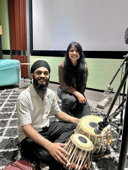 Collaborating with the amazing singer Nikita Bharani on her upcoming song. It was a wonderful session, and I am thankful she made me a part of her beautiful music.