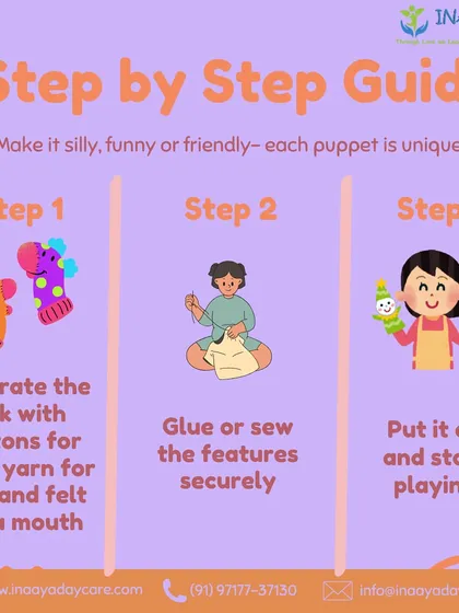 A simple, step-by-step visual guide on how to create your own unique sock puppet. We make our activities accessible and easy for families to try at home.