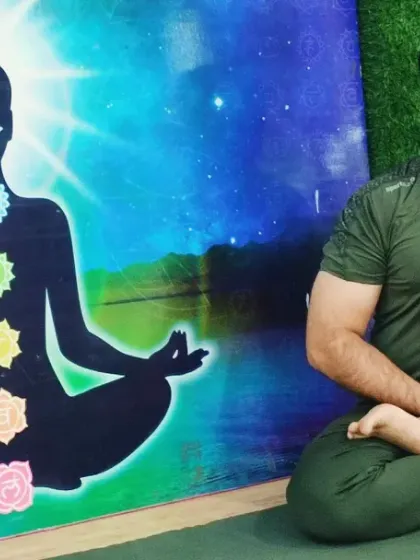 Yoga is as much about the mind as it is about the body. I am pictured here in a state of meditation, focusing inward to connect with my breath and quiet the mind. Every class incorporates elements of meditation to help you leave feeling calm and centered.