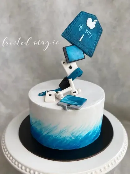 This gravity-defying cake was a fun challenge, designed for a true Apple enthusiast. The structure features cascading iPhones and iPads, all completely edible, balanced in a way that seems impossible. It’s a testament to how we can bring any unique concept to life.