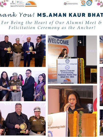 Thanking Ms. Aman Kaur Bhatia for anchoring our Alumni Meet & Felicitation Ceremony. Her energy and grace made the event truly memorable.