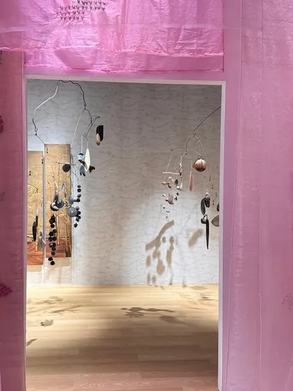 An environment designed to awaken wonder, 'Feel More' is a tranquil journey through layers of translucent, hand-printed fabrics. As light shifts and breathes through the space, it amplifies a dream-like quality, inviting you to pause and discover the tiny hidden treasures and delicate craftsmanship woven into each panel.