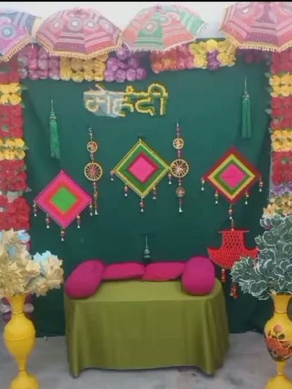Shanaya Decorations - All-Inclusive Ceremony Packages (Haldi & Mehendi) Mehendi & Sangeet Backdrops photo 27