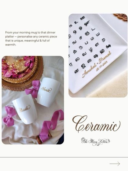 From your morning mug to a dinner platter, I can personalize any ceramic piece to make it unique, meaningful, and full of warmth. This plate features Tamil script, showing the versatility of my work.