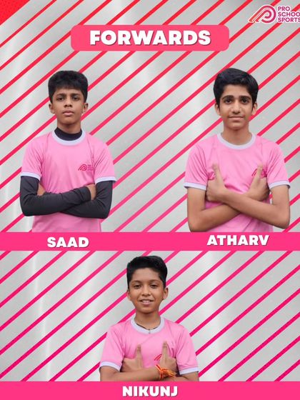 Our Under-13 forwards, ready to lead the attack in the Thane Youth League.