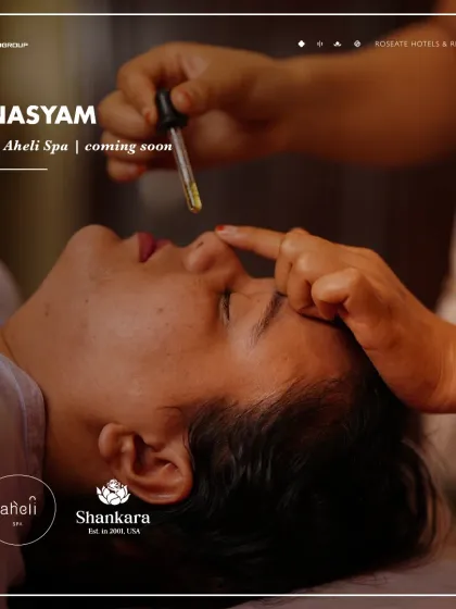 Nasyam is a traditional Ayurvedic therapy for cleansing the head and nasal passages. Medicated herbal oils are administered through the nostrils to help clear sinuses, relieve headaches, and improve mental clarity.