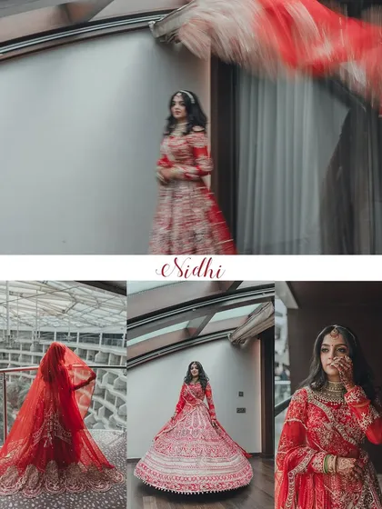A collection of portraits showcasing the bride's personality. From taking fun polaroid selfies to elegant poses, we capture all sides of our beautiful bride.