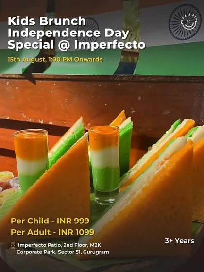 A Kids Brunch for Independence Day at Imperfecto, offering a special themed menu for both kids and adults.