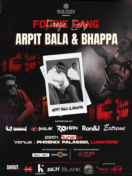 The main event poster for the Foosie Gang show. I ensure all supporting acts are featured, giving the event a festival-like feel and offering more value to the attendees.