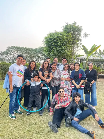 A beautiful family get-together at the farm. Our open green spaces are perfect for large groups to relax, play, and spend quality time together.