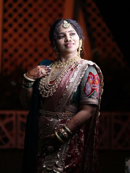A close-up of another happy bride, her joy is evident. She is wearing a full bridal jewellery set from my collection.