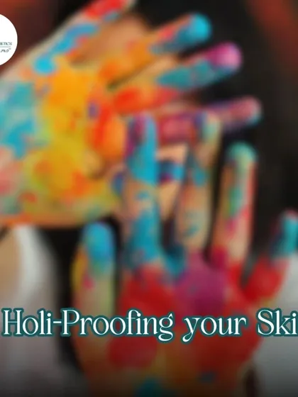 Holi is fun, but the colors can be harsh on your skin. To holi-proof your skin, we recommend stopping active ingredients like retinoids and AHAs three days before and applying a barrier cream before you play.