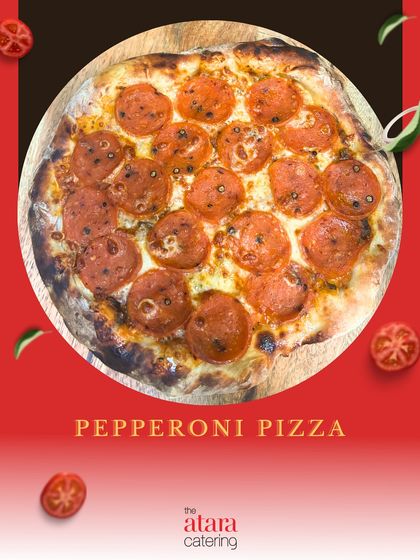 A classic Pepperoni Pizza, hot and fresh from our wood-fired oven. We use high-quality pepperoni and a perfect crust to deliver this timeless favourite.