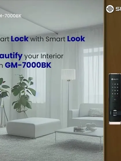 Your home's security system should enhance your decor, not detract from it. The Solity GM-7000BK smart lock features a sleek, modern design that blends beautifully with contemporary interiors while offering robust security features like fingerprint and mobile app access.