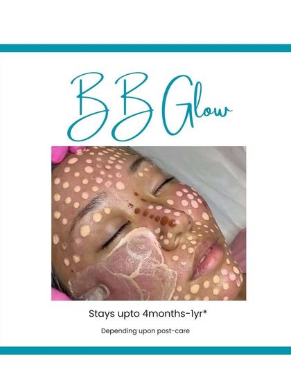 This graphic explains the BB Glow process, where pigmented serum is applied to the skin for a semi-permanent foundation effect. It's an ideal treatment for achieving a consistently even and radiant skin tone with results that can last for months.