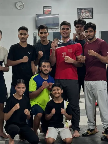 The whole team celebrates Vaibhav's victory. This sense of community and mutual support is what makes our academy a family. We push each other to be better every day.