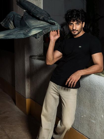 An outdoor, night-time fashion shot. Showing versatility in different lighting conditions is a great asset for a model portfolio.