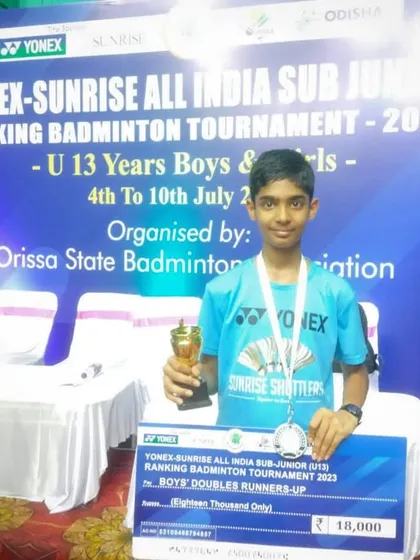 We congratulate Aryan Bhatt for his Runners-Up finish in the U-13 Boys' Doubles at the All India Ranking Tournament. This result reflects his dedication and the quality of our doubles training program.