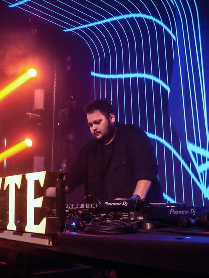 In the spotlight at Glitte Superclub. The combination of advanced lighting and my music creates an immersive experience for the audience.