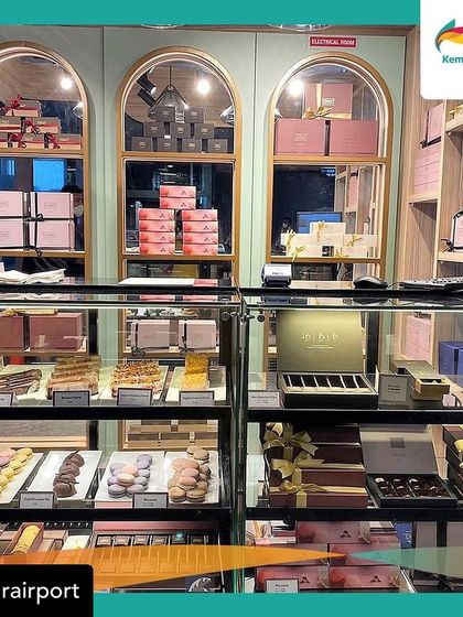 Our display counter at the airport is always stocked with fresh, delicious options for travelers seeking a high-quality treat.