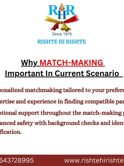 In the current scenario, personalized matchmaking is more important than ever. We provide expertise, emotional support, and enhanced safety with background verification.