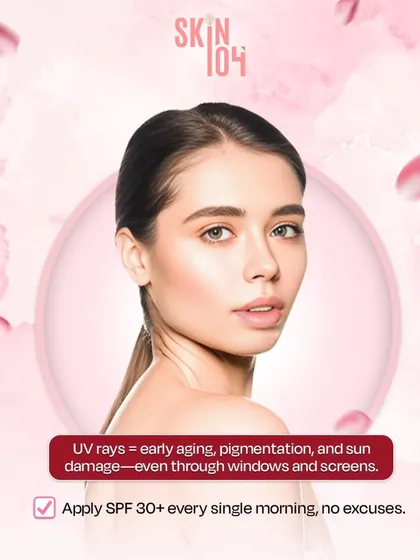 UV rays from the sun are a primary cause of early aging, pigmentation, and sun damage. Applying SPF 30+ every single morning is the most important step in any anti-aging skincare routine.